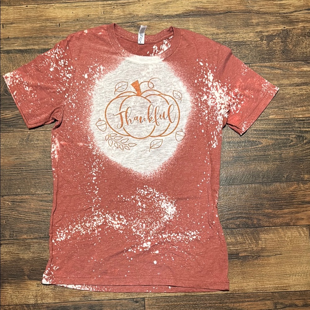 Bella Canvas Red Thankful Short Sleeve Tee